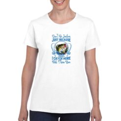 Pesca t-shirt personalizzata donna digitalshirt bianco