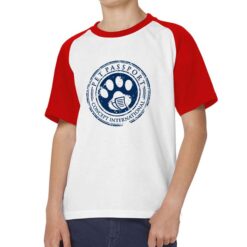 Pet Passport t-shirt bicolor personalizzata bambino digitalshirt rossa