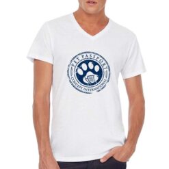 Pet Passport t-shirt scollo a v personalizzata uomo digitalshirt bianca