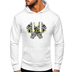 Pistoni Incrociati felpa con cappuccio personalizzata uomo digitalshirt bianca