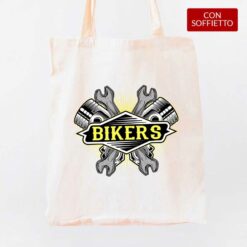 Pistoni Incrociati shopper personalizzata digitalshirt cotone organico