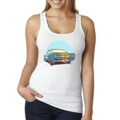 Vintage Car canottiera personalizzata donna digitalshirt bianca