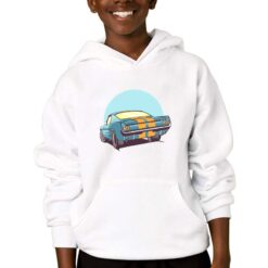 Vintage Car felpa con cappuccio personalizzata bambino digitalshirtbianco