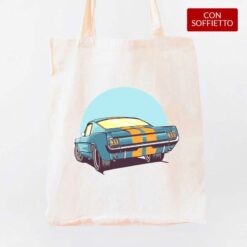 Vintage Car shopper personalizzata digitalshirt cotone organico