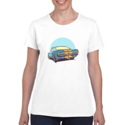 Vintage Car t-shirt personalizzata donna digitalshirt bianco