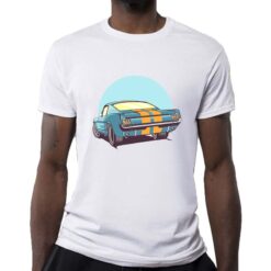 Vintage Car t-shirt personalizzata uomo digitalshirt bianca