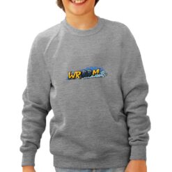 Wroom felpa senza cappuccio personalizzata bambino digitalshirt grigia