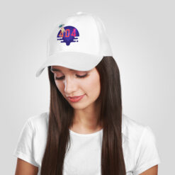 cappello in cotone colore Bianco stampata in digitale con grafica  da Digitalshirt