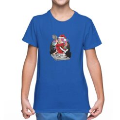 Maglietta girocollo da bambino colore Royal Blue stampata in digitale con grafica Elfa dj da Digitalshirt