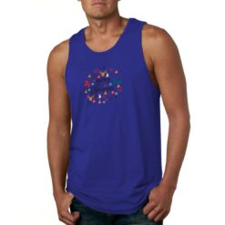 Canotta da uomo colore Blue Navy stampata in digitale con grafica Natale cerchio da Digitalshirt