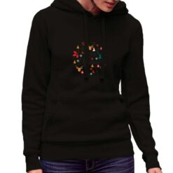 Felpa girocollo da uomo colore Nero stampata in digitale con grafica Natale cerchio da Digitalshirt