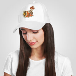 cappello in cotone colore Bianco stampata in digitale con grafica  da Digitalshirt