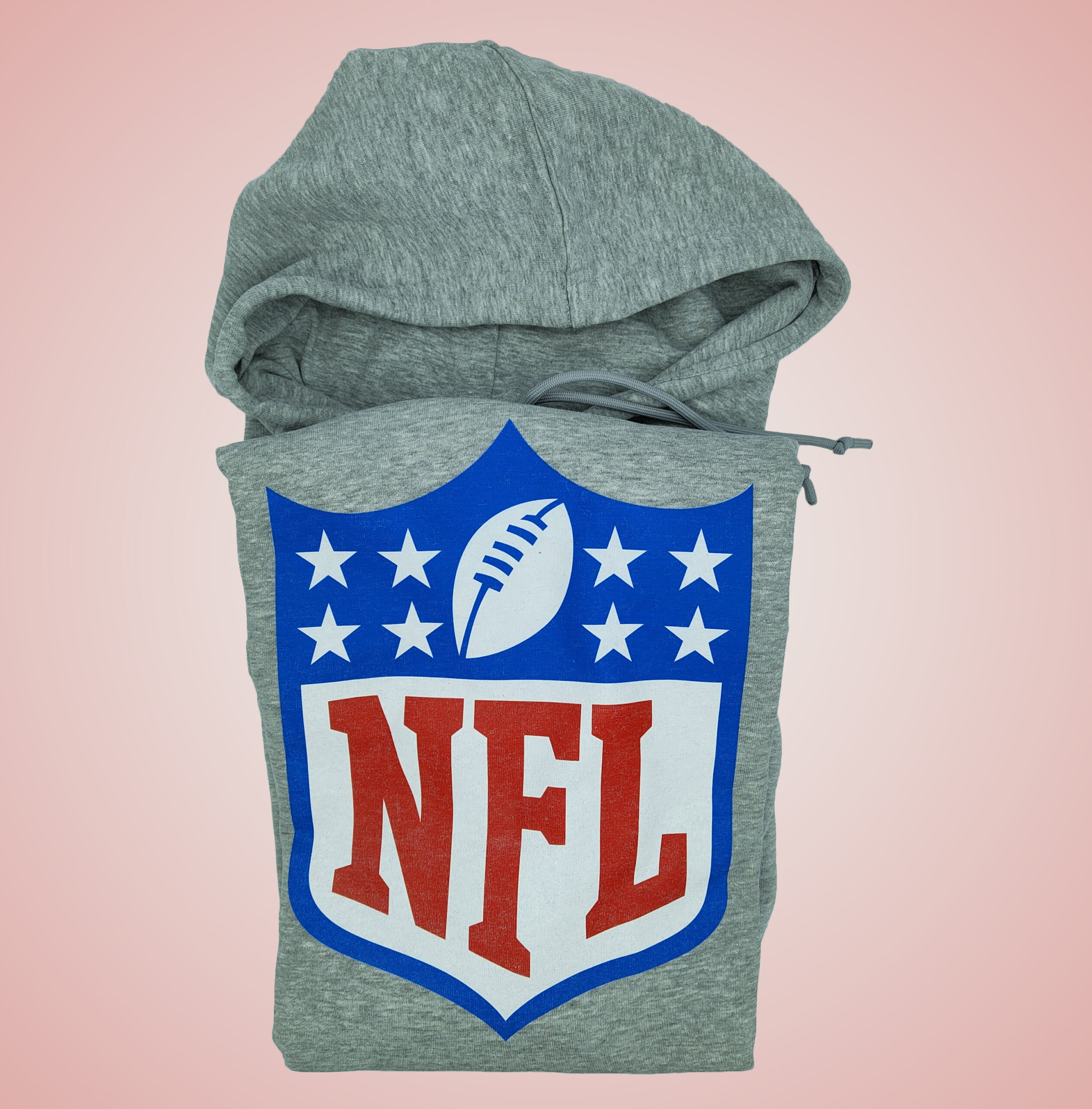 felpa grigia con stampa NFL