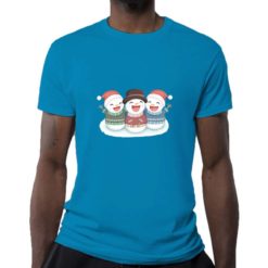 Maglietta da uomo colore Atoll stampata in digitale con grafica Pupazzi di neve da Digitalshirt