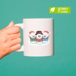 Tazza in ceramica stampata in digitale con grafica Pupazzi di neve da Digitalshirt