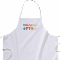 Grembiule da cucina con grafica Programma del giorno stampato in digitale da Digitalshirt