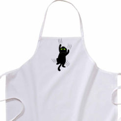 Grembiule da cucina con grafica Gatto nero stampato in digitale da Digitalshirt