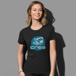 maglietta da donna basic nera da personalizzare