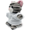 pupazzo di peluche gatto tre quarti con maglietta personalizzabile digitalshirt