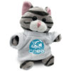 pupazzo di peluche gatto con maglietta personalizzabile digitalshirt