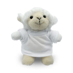 pupazzo di peluche pecora con maglietta personalizzabile digitalshirt senza logo